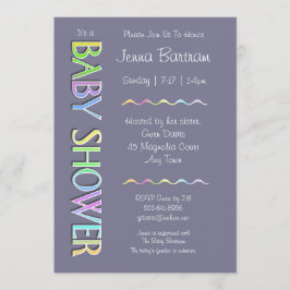 Invitación neutral de género de Pastel Baby Shower