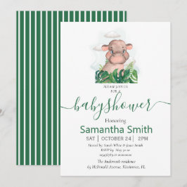 Invitación neutral del bebe de Safari