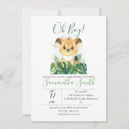 Invitación neutral del bebe de Safari