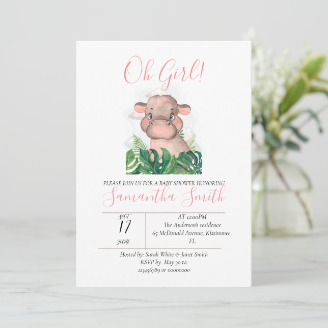 Invitación neutral del bebe de Safari (Anverso de pie)