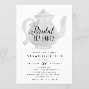 Invitación neutral del Fiesta del té de la ducha n