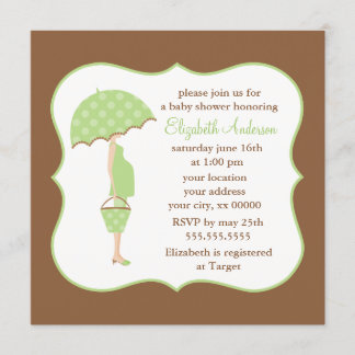 Invitación Neutral embarazada Baby Shower de la mamá del
