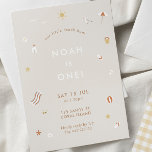 Invitación Neutral Kids Beach Pool Tema Fiesta Cumpleaños<br><div class="desc">Si tu pequeño se desplaza por la arena y el mar,  el único camino es un fiesta de playa. Bonito y neutro,  personalizable y completo con un respaldo de gingham amarillo,  muy lindo! Compra nuestra colección de Beach Club hoy ☀️ ⛱️</div>