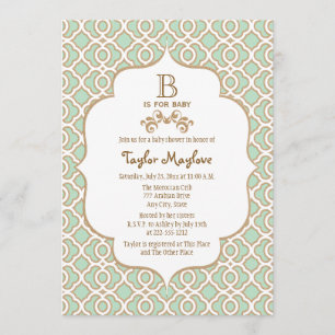 Invitación Neutral marroquí Baby Shower del género de la