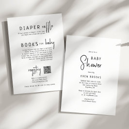 Invitación Neutral moderno simple | Todo en un Baby Shower