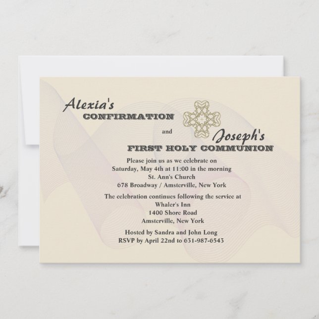 Invitación neutral religiosa de los hermanos (Anverso)