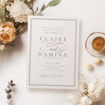 Neutral Simple Elegance Romántico Script Boda