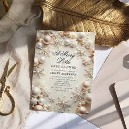 Invitación Neutral Un Pequeño Baby Shower