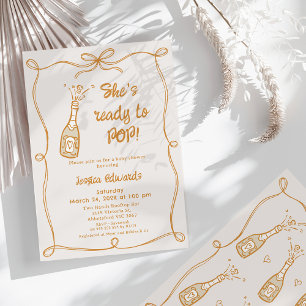 Invitación Neutral Whimsical Shes Listo Para Sacar Baby Showe