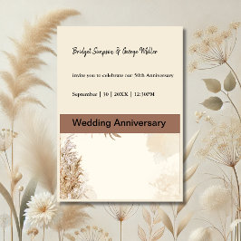 Invitación Neutrales suaves para Bodas de aniversario elegant