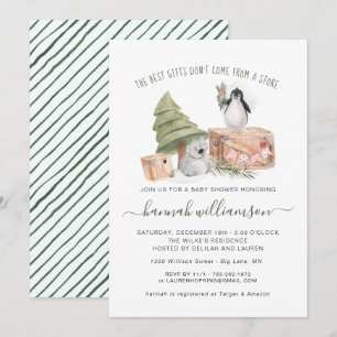 Invitación Neutralidad de género  Navidades de invierno Baby 
