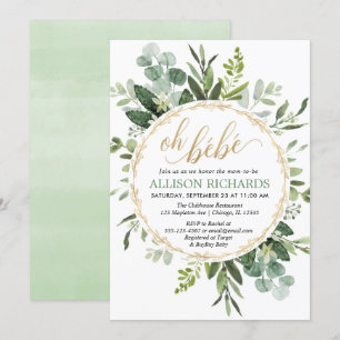 Invitación Neutralidad de género Oh bebe la ducha de bebé en