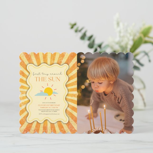 Invitación Neutralidad de género Primer viaje alrededor del c (Anverso de pie)