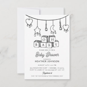 Invitación Neutralidad de género suave Oh Baby Baby Shower