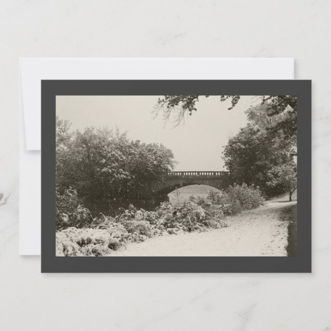 Invitación Nevada II de invierno zen (Anverso)