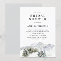 Nevada Winter Forest Woodland Bridal Shower