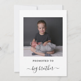 Invitación New Baby Big Brother Announcement Card with Photo