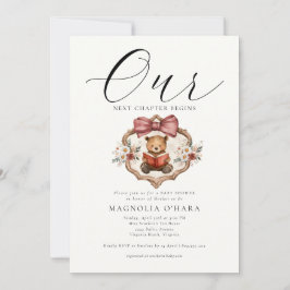 Invitación New Chapter Begins Storybook Floral Baby Shower