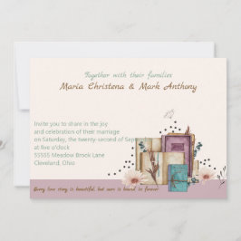 Invitación New Chapter Begins Wedding Invitation