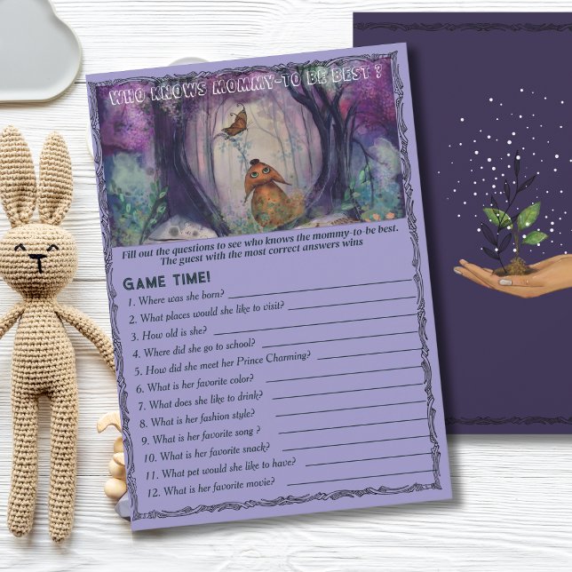 Invitación  New Chapter Begins Who Knows Mommy Best Game Card (New Chapter Begins Who Knows Mommy Best Game Card)