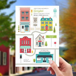 Invitación New Kid Neighborhood Town Baby Shower