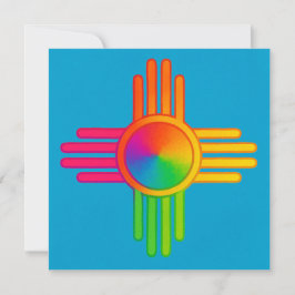 Invitación New Mexico Zia Sun Neon 