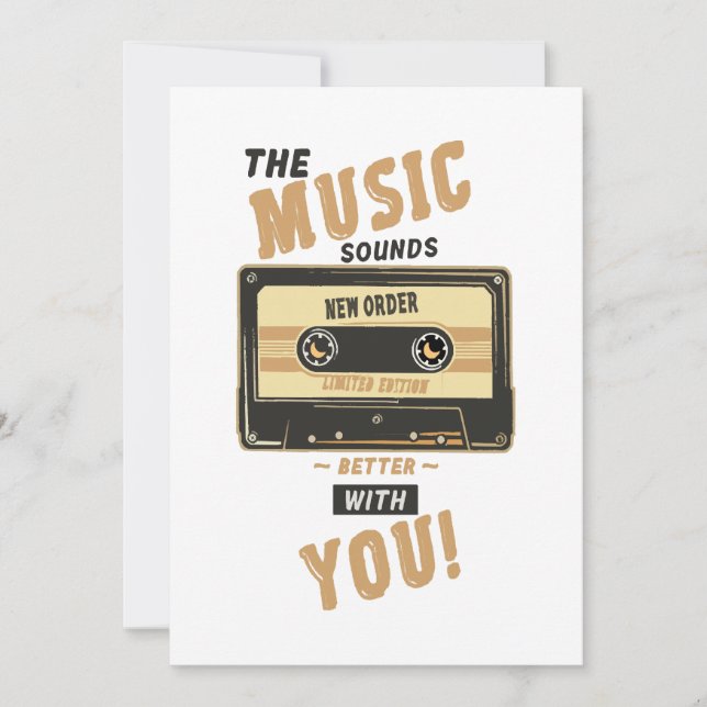 Invitación New Order - cinta de casete (Anverso)