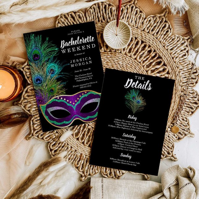 Invitación New Orleans Mardi Gras Bachelorette (Subido por el creador)