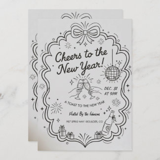 Invitación New Year 2026 Party Invitation Printable