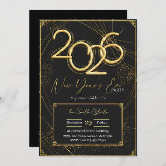 Invitación New Year 2026 Party Invitation Printable