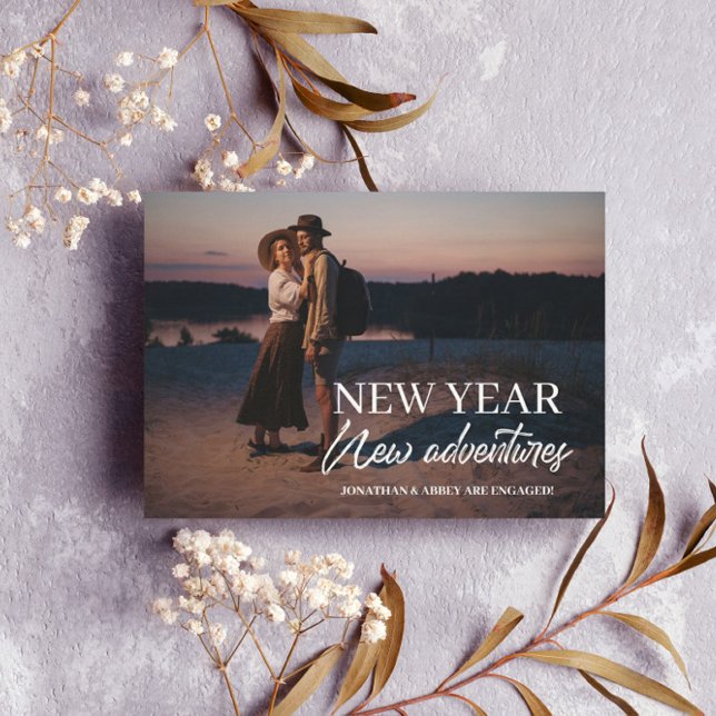 Invitación New Year New Adventures Big Photo Engagement (Subido por el creador)