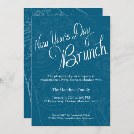 Invitación New Year's Day Brunch Tablescape Invitation