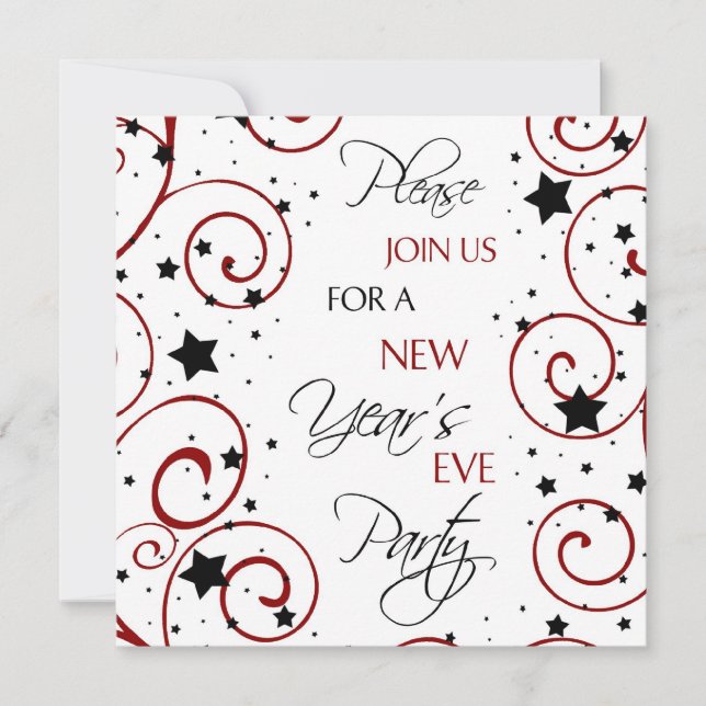 Invitación New Year's Eve Party Invitation Card (Anverso)