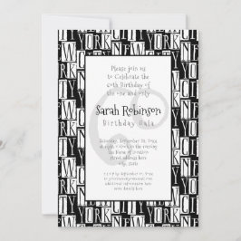 Invitación New York City 60th Birthday Party Manhattan Style