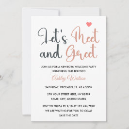 Invitación Newborn Meet & Greet Baby Welcome Party
