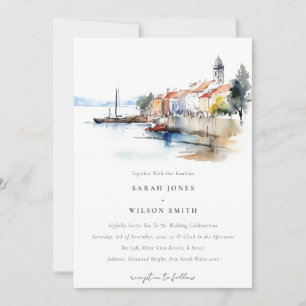 Invitación Newport Rhode Island Boda de los Estados Unidos
