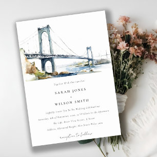 Invitación Newport Rhode Island Boda de los Estados Unidos