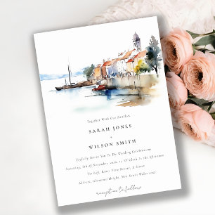 Invitación Newport Rhode Island Boda de los Estados Unidos