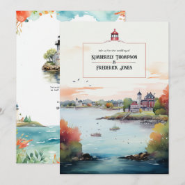 Invitación Newport, Rhode Island Destination Wedding