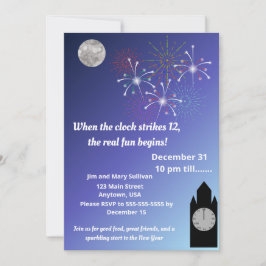 Invitación News Years, When the clock strikes 12