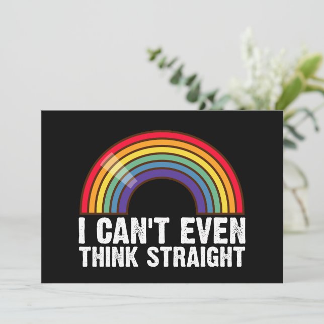 Invitación Ni siquiera puedo pensar en el mes del orgullo LGB (Anverso de pie)