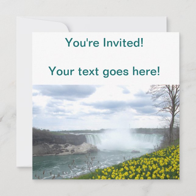Invitación Niagara cae al lado canadiense (Anverso)
