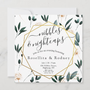 Invitación Nibbles y Nightcaps 🌙 fiesta 🥂 compromiso