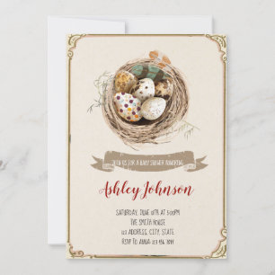 Invitación nido de pájaro
