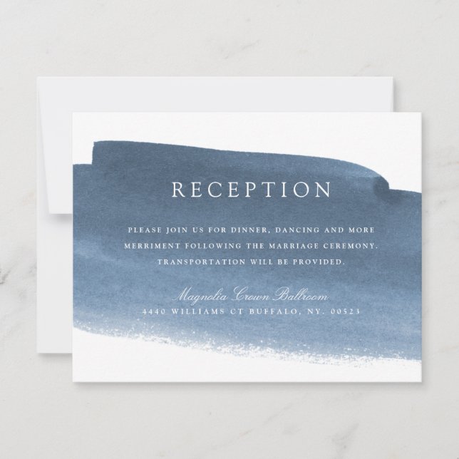 Invitación Niebla de Lake Harbor | Recepción de Boda (Anverso)