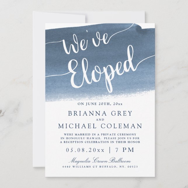 Invitación Niebla en Lake Harbor | Nos hemos fugado (Anverso)