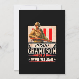 Invitación Nieto Orgulloso De Un Veterano De La Segunda Guerr