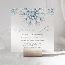 Nieve azul en amor ducha de novias