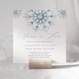 Invitación Nieve azul en amor ducha de novias