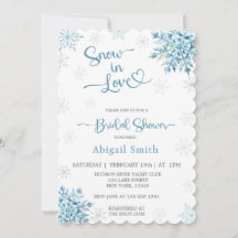 NIEVE AZUL EN LA DUCHA DEL BRIDAL AMOR